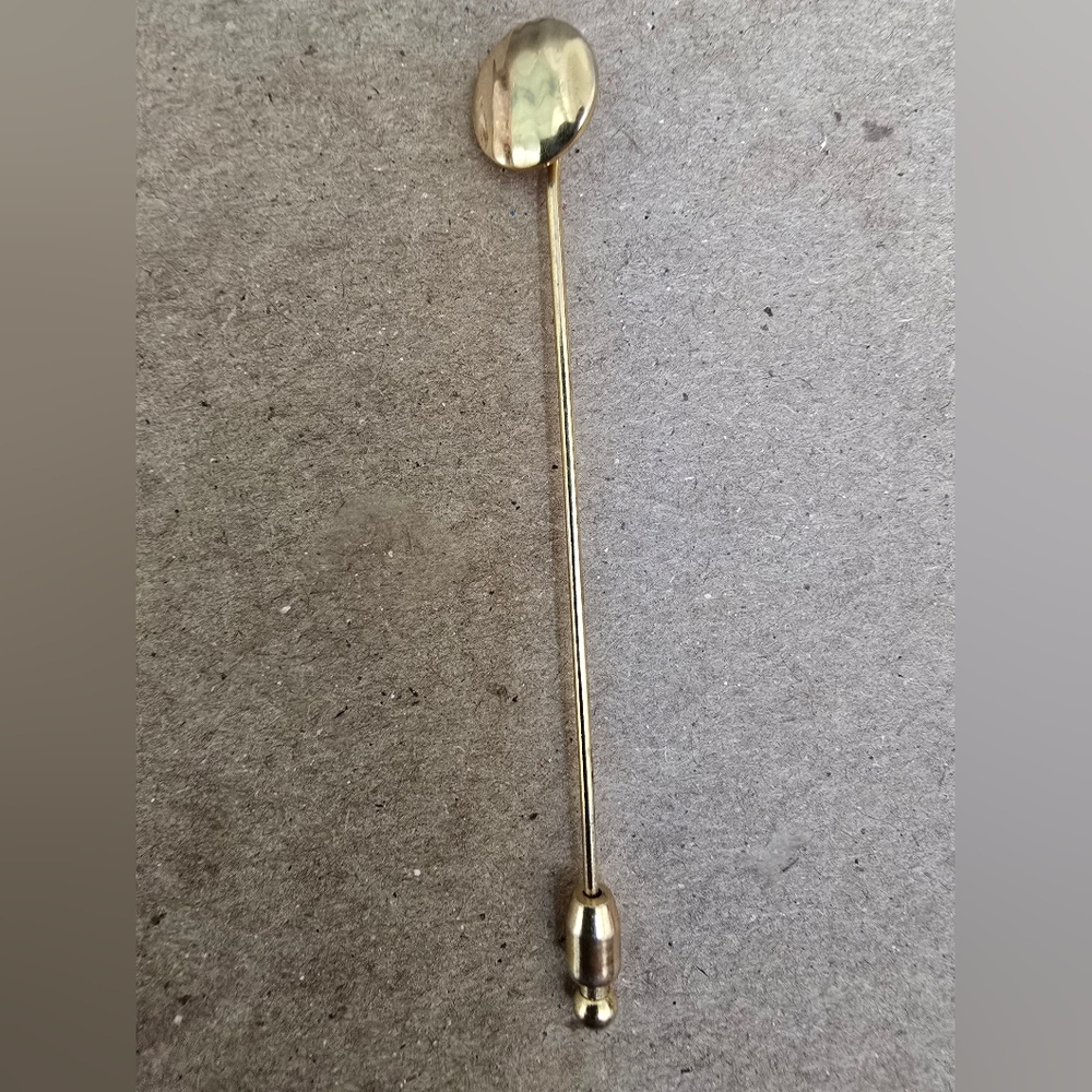 Gold Stick Pin Or Tie Pin With End Stopper
